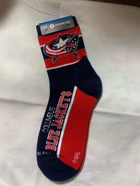 NHL Columbus Blue Jackets Crew Sock - Navy & Red
